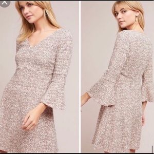 Anthropologie Maeve Tweed Dress XS Bell sleeves Susie